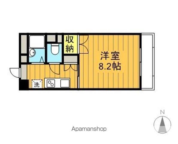 ダイヤプラザ麓山(1K/2階)の間取り写真