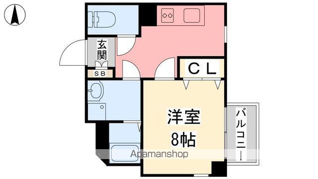 エクセラン清水(1K/2階)の間取り写真