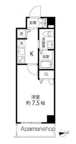 蓮根レジデンス(1K/4階)の間取り写真