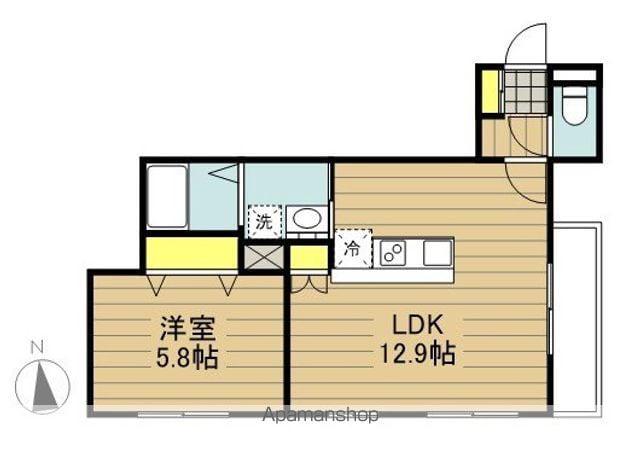 シエル クレール(1LDK/2階)の間取り写真