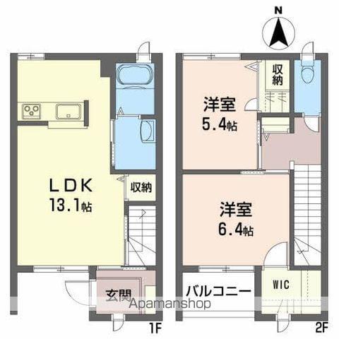 クレールメゾン(2LDK)の間取り写真