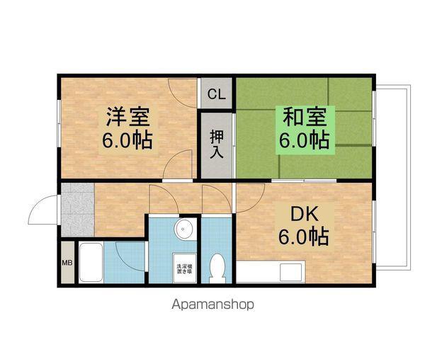 ネオフォレスト(2DK/2階)の間取り写真