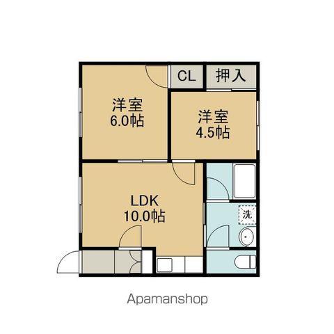 ライフマナー(2LDK/3階)の間取り写真