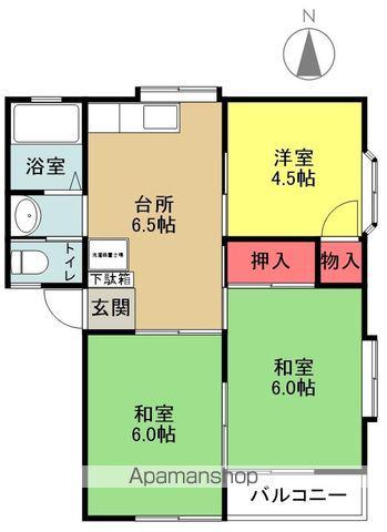 森コーポ(3DK/2階)の間取り写真