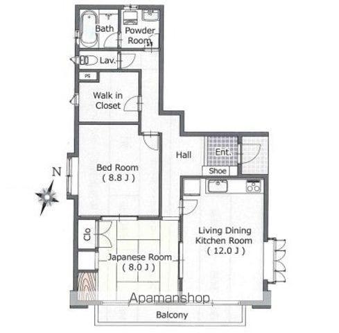 松戸セントラル(2SLDK/2階)の間取り写真