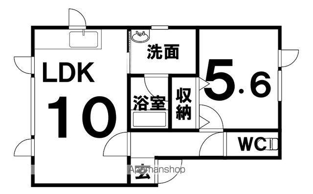 ハイツコマクサ(1LDK/2階)の間取り写真