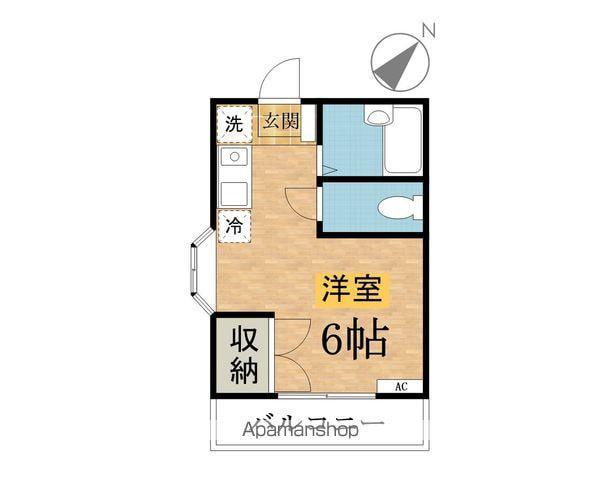 つくみ野第二コーポ(ワンルーム/2階)の間取り写真