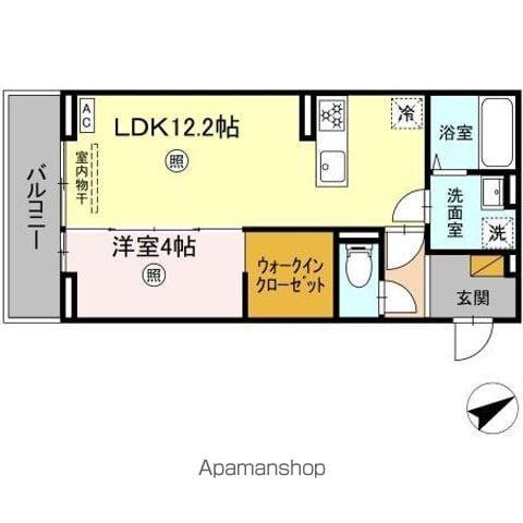 鹿島線 鹿島神宮駅 徒歩87分 3階建 築1年(1LDK/3階)の間取り写真