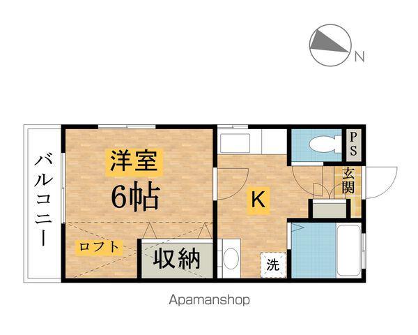 ハイツシノザキ(1K/1階)の間取り写真