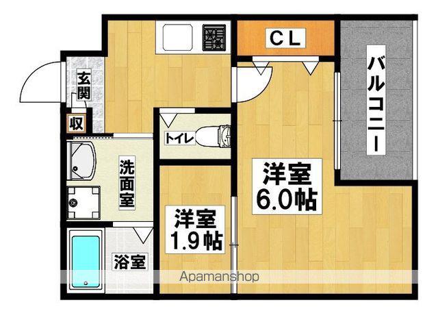 大浜北町シーエム・シス(2K/2階)の間取り写真