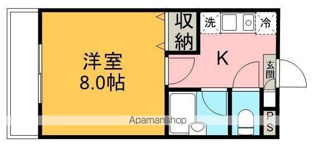 ハイムコスモス(1K/1階)の間取り写真