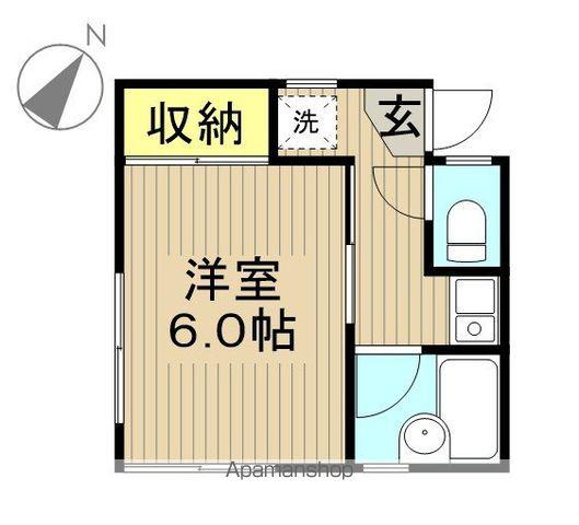 グリーンハイツ南小岩(1K/2階)の間取り写真