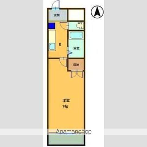 クレールたつた(1K/10階)の間取り写真