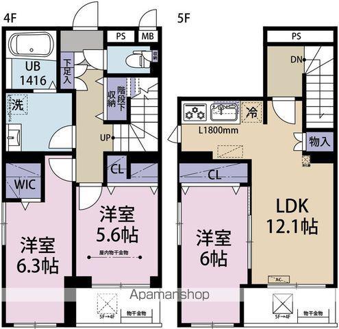RIZ RAFFINE湘南(3LDK/4階)の間取り写真