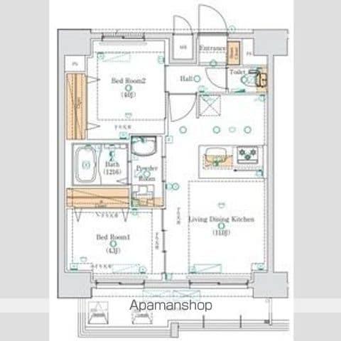 MAXIV大須観音(2LDK/15階)の間取り写真