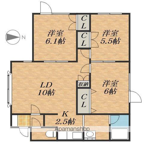パークメゾンK(3LDK/2階)の間取り写真