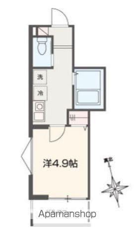 MELLAS青梅Ⅱ(1K/2階)の間取り写真