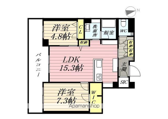 ゼフィールメゾンプレミア緑園(2LDK/1階)の間取り写真