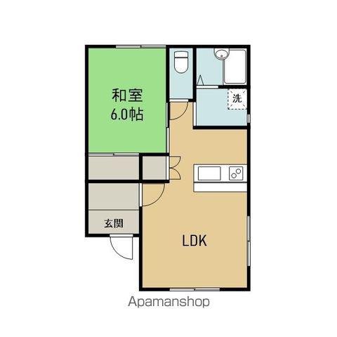プレビオT(1LDK/1階)の間取り写真