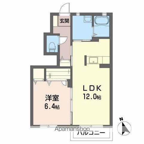 グレイスハウス(1LDK/1階)の間取り写真