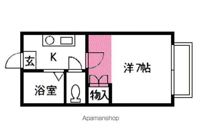 クォリティ青葉(1K/1階)の間取り写真