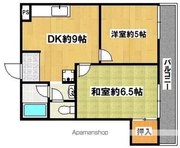 OSAKA平成(2DK/2階)の間取り写真