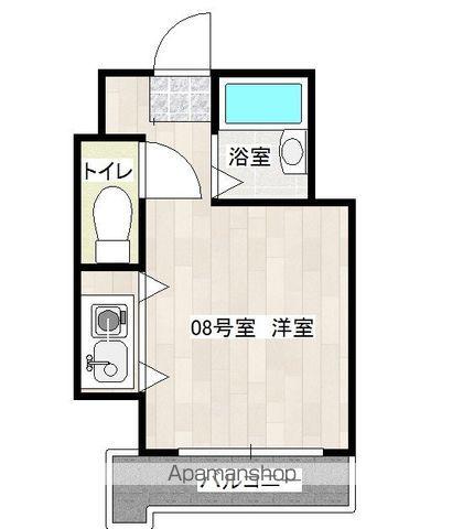 モア・フィールド箱崎Ⅱ(1K/4階)の間取り写真