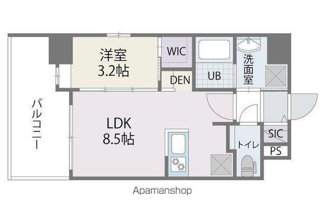 アルティザ博多ミッドシティ(1LDK/14階)の間取り写真