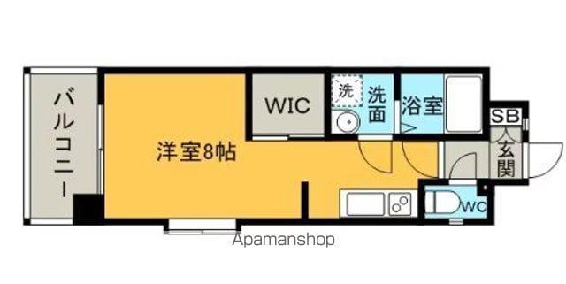 エンクレスト博多駅南Ⅲ(1K/2階)の間取り写真