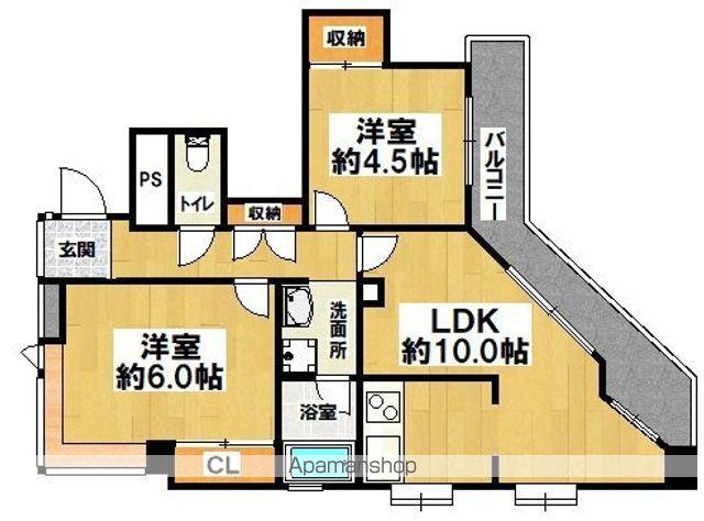 TMビル(2LDK/4階)の間取り写真