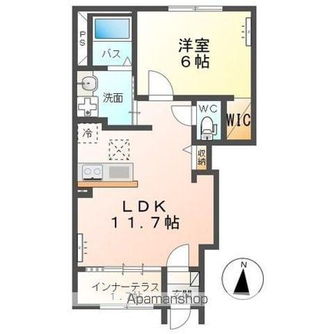 エスパース(1LDK/1階)の間取り写真