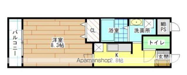 FOREST COURT2(1K/1階)の間取り写真