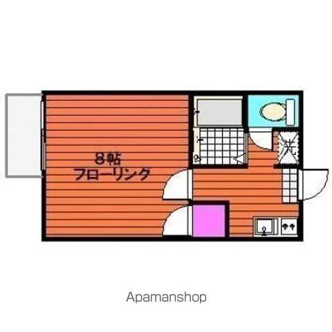 ハミングタウン高辻ヶ丘(1K/2階)の間取り写真
