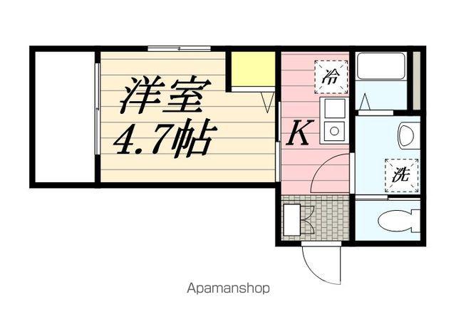 MELDIA京成稲毛(1K/3階)の間取り写真