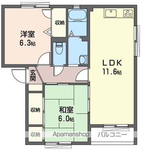 グランシャリオ A棟(2LDK/1階)の間取り写真