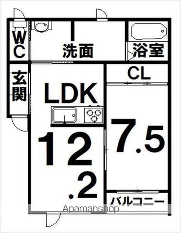 ステラコート(1LDK/2階)の間取り写真
