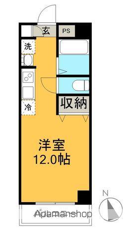 フィットハイム青柳(ワンルーム/1階)の間取り写真