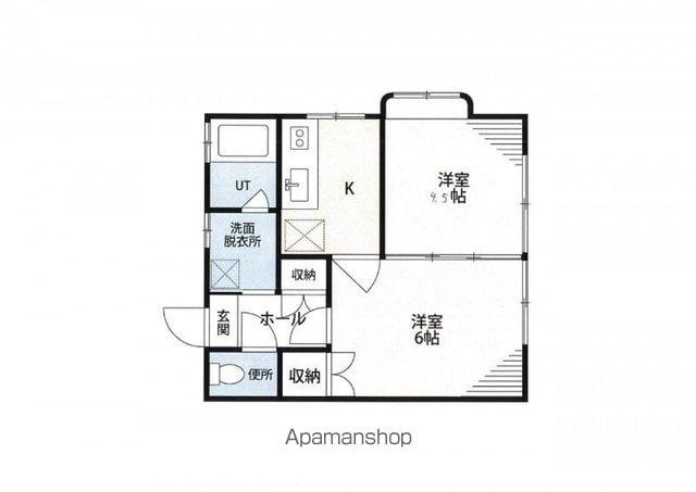 ドリームハイツ(2K/2階)の間取り写真