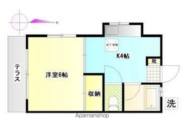 ハウスN(1K/2階)の間取り写真