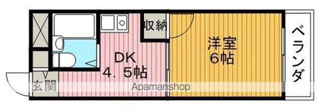 空港ゴールデンハウス(1DK/1階)の間取り写真
