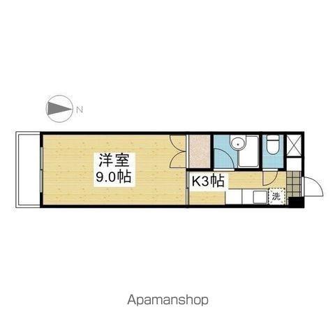 フラワーコーポ此ノ花(1K/3階)の間取り写真