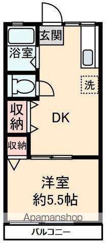 シティハイムパルメ(1DK/2階)の間取り写真