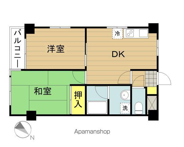 サニーフォーラム(2DK/5階)の間取り写真