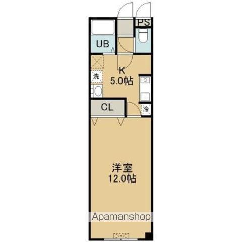 トクトラストⅤ(1K/2階)の間取り写真