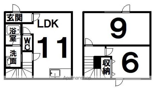 みなとマンション(2LDK/1階)の間取り写真