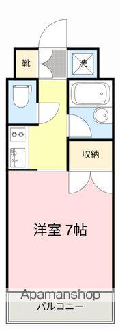 ドミール石川(1K/1階)の間取り写真