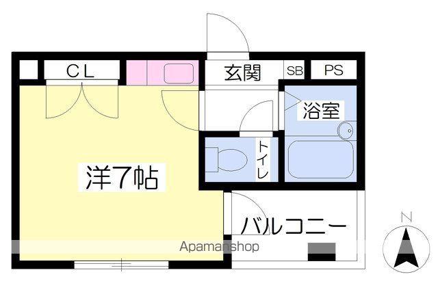 八九十ビル(ワンルーム/2階)の間取り写真