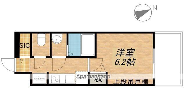 プレサンス大津京町ヴェリス(1K/2階)の間取り写真