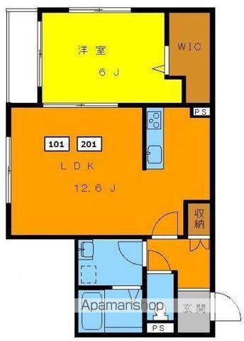 高円寺パレスマンション(1LDK/1階)の間取り写真