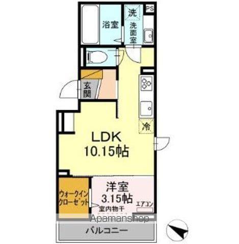 VIVANT A(1LDK/2階)の間取り写真